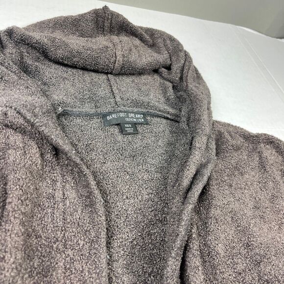 Barefoot Dreams Bamboo Chic Lite Hooded Open Front Cardigan Gray Sweater XS/S - Picture 4 of 12
